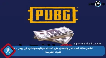 اشحن 600 شدة الآن واحصل على شدات مجانية مباشرة في ببجي – لا تفوت الفرصة!